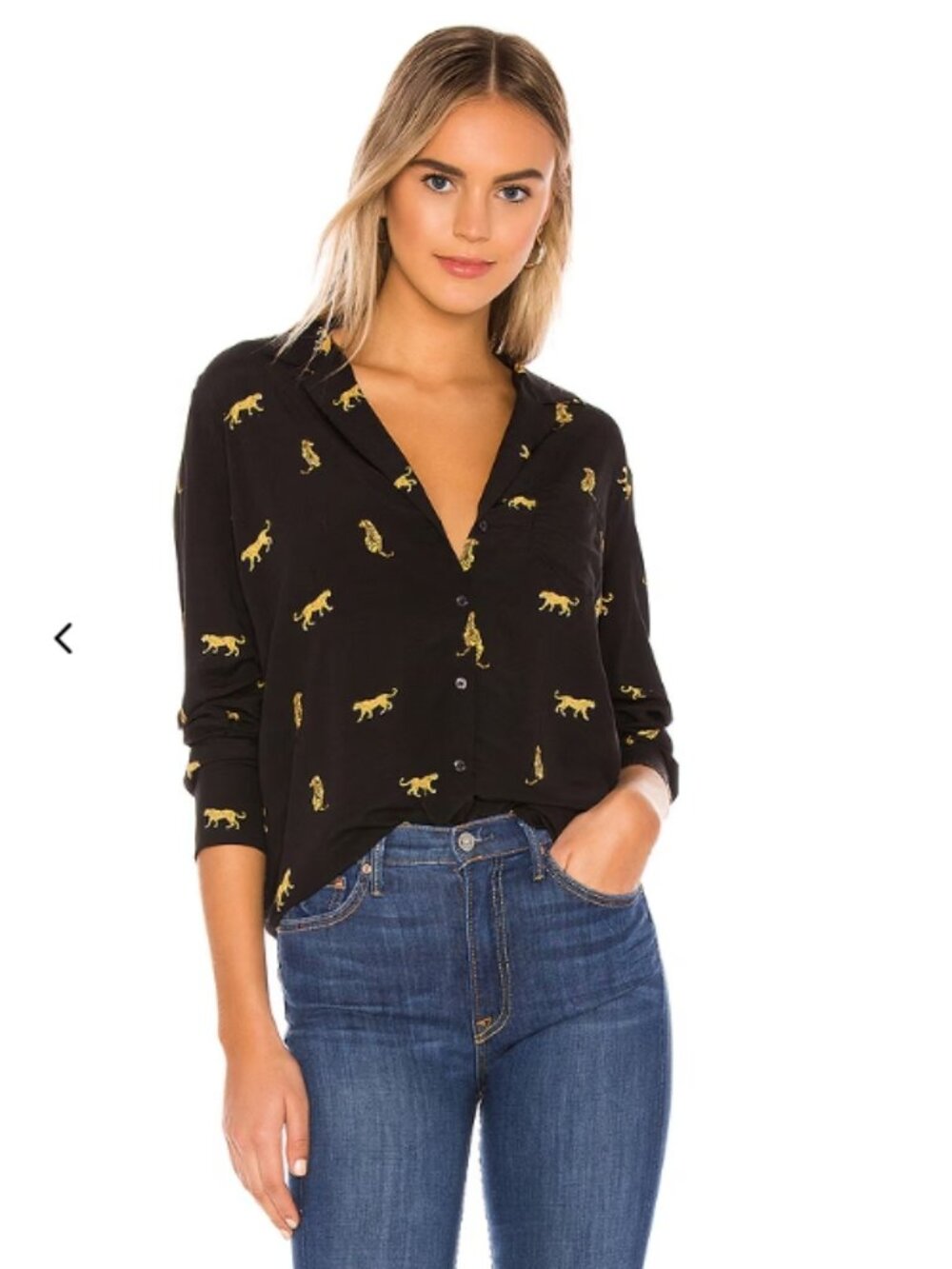 Like New! RAILS Rebel Button Down Black Wild Cats Size S